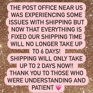 Shipping issue has been resolved 💗